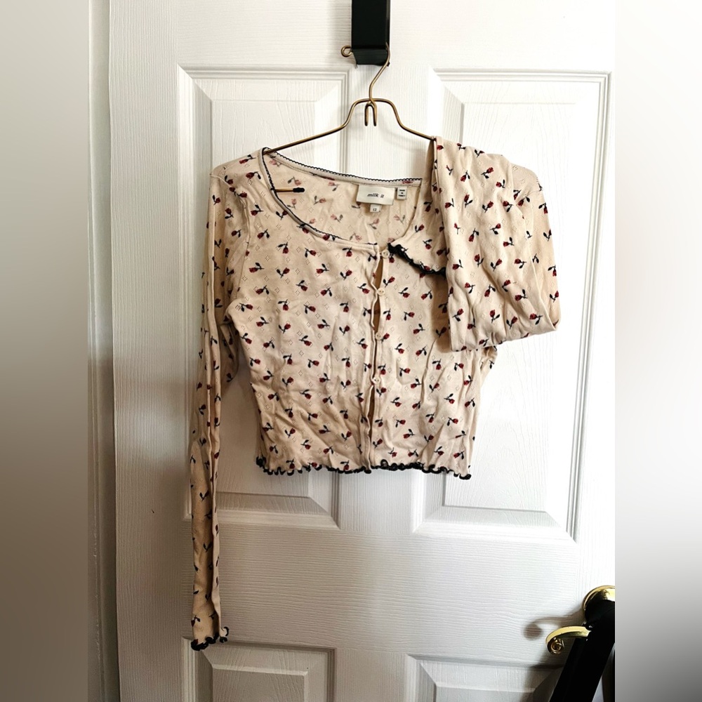 Milk It Cropped Cardigan Top